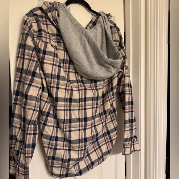 American Eagle flannel hoodie size L - Picture 5 of 6